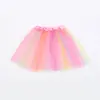Falda de conejo transfronteriza falda tutú para niños falda de tres capas arcoíris conjunto de tres piezas venta al por mayor Amazon AliExpress falda
