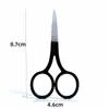 Tijeras de acero inoxidable para cejas tijeras de bordado tijeras de belleza rectas para pestañas herramienta hilo Tijeras de punta cabeza redonda tijeras de belleza