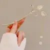 Horquilla Hanfu Estilo Antiguo Qipao para Mujeres Recogido de Alto Nivel Horquilla de Madera Nicho Horquilla de Lujo Ligero Accesorios para el Cabello con Colgantes y Borlas