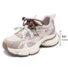 Zapatos de Padre de Suela Gruesa Nuevos de Primavera, Tenis Transpirables, que Aumentan la Altura, Retro, Versátiles, Antideslizantes, Casuales para Mujer