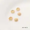 100 cuentas separadoras para pulsera, soporte de flores hueco, tapa de flor, junta, material para accesorios de joyería hecha a mano con cuentas DIY
