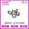 AKW Angke fabricantes stock 6801RS Z3 21*21*5mm rodamientos de bolas de ranura profunda de pared delgada para motor