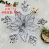 Decoraciones Navideñas Transfronterizas, Flores Navideñas Simuladas, Arreglos de Flores de Tela, Adornos Decorativos, Lentejuelas de Terciopelo, Decoraciones para Árbol de Navidad