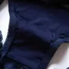 Xiaotianer 650 Sexy Encaje Completo Levanta Glúteos Cintura Media Braguitas Patrón de Rosa Transparente para Mujer