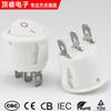 Interruptor Redondo Blanco de 3 Pines y 2 Velocidades en Forma de Barco Kcd1 Interruptor Basculante Blanco Abertura 20mm Interruptor Redondo