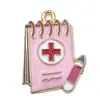 Dia do Enfermeiro Transfronteiriço Chaveiro de Suprimentos Médicos Acessórios de Liga de Zinco Esmaltada Joias DIY Pingente Acessórios para Pulseira Charme