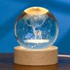 Venta al por mayor directa de fábrica sistema solar galaxia luna creativo 3d grabado láser bola de cristal luz nocturna
