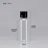 Botellas de Plástico Transparentes con Tapa abatible en stock 30 50 100ml Flexibles para Loción Cosmética Botellas Dispensadoras con Tapa de Mariposa