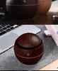 Humidificador Difusor de Aroma con Textura de Madera USB para Coche Hogar Luz Nocturna Colorida Humidificador Silencioso Tipo Hongo Transfronterizo
