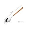 Conjunto de Faca, Garfo e Colher em Aço Inoxidável 304 Estilo Japonês e Coreano com Cabo de Madeira Sintética, Faca e Garfo Estilo Ocidental, Colher de Café, Conjunto para Presente, Colher de Sobremesa