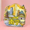 Ímãs de Geladeira 3D de Madeira de Guangxi Nanning com Marcos Turísticos de Cidades Tendência Nacionais, Ímãs de Geladeira de Souvenir de Cidade