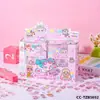 Pacote de Adesivos Sanrio Série 10 Peças para Cadernos e Diários, Adesivos Decorativos Multifuncionais, Adesivos de Desenho Animado PET Transparentes