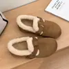 Zapatos Casuales para Mujer con Felpa Cálida Zapatos de Mujer 2026 Nuevo Invierno Mocasines Versátiles Casual Francés Zapatos de Algodón con Piel