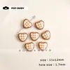 Corazón a Cuadros Joyería de Cuentas DIY Corazón Pequeño Acrílico Cuentas Sueltas Accesorios de Material Hecho a Mano Bolsa Accesorios Colgantes