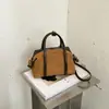 Bolsa tote Boston grande capacidade em couro fosco, bolsa estilo bowling vintage, bolsa de mão, bolsa de ombro e bolsa de axila