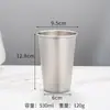 Copo de Água de Camada Única em Aço Inoxidável 304, Copo para Cerveja, Suco e Bebidas Geladas, Copo de Camada Única para Crianças do Jardim de Infância com Logo