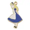 Accesorios para Joyería DIY, Colgantes Pequeños de Aleación Esmaltada, Colgantes de Anime Serie Alicia, Colgantes para Pulsera y Collar