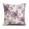 Estilo Nuevo Primavera y Verano Hermosa Funda de Almohada Floral Transfronteriza Poliéster Impreso Cojín de Asiento Decoración del Hogar Funda de Cojín para Sofá