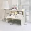 Rack de Armazenamento de Mesa Elevado de Camada Dupla para Dormitório, Escritório, Cosméticos, Papelaria, Livros, Rack de Armazenamento e Organização, Removível