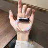 Pulseira Colorida Dopamina Gummy Coil para Apple Watch Iwatch10 com Novo Estilo de Verão