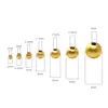 Contas Banhadas a Ouro 14K que Preservam a Cor, Contas Soltas, Contas Banhadas a Prata, Contas Espaçadoras, Contas Redondas, Pulseiras de Contas Feitas à Mão para DIY, Colares, Acessórios de Joias