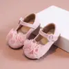 Sapatos de princesa de couro com sola macia para meninas, sapatos versáteis para primavera e outono, novos sapatos infantis baixos, sapatos de menina, sapatos para estudantes meninas