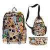 2024 Transfronterizo Nuevo Conjunto de Tres Piezas Dandy's World Series de Mochilas Escolares para Estudiantes, Mochilas para Niños y Mochilas