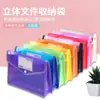 Bolsa Carpeta Plegable A4FC Colorida Maletín de Almacenamiento de Exámenes de Oficina Horizontal Sarga Estudiante Bolsa de Documentos Tridimensional Venta al por Mayor
