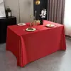 Toalha de Mesa para Casamento à Prova de Óleo e Manchas Retangular Especial para Sala de Conferências Mesa Longa Stand de Feira Cor Sólida Toalha de Mesa de Hotel