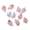 Materiais para brinquedos de comida DIY, acessórios fofos feitos à mão para DIY, presilhas de cabelo pintadas à mão em 3D, patches de resina luminosos