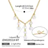 Wanxing Acero Inoxidable Chapado en Oro de 18 Quilates Colgante de Borla Degradado Rosa y Blanco Nude Collar para Mujer Serie Clásica Venta al por Mayor Transfronteriza