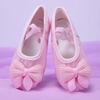 2025 Novos Sapatos de Dança Infantil Estilo Coreano, Sapatos de Dança Infantil, Sapatos de Ballet de Prática de Sola Macia Femininos, Pata de Gato 8006