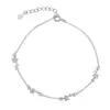 Pulsera de Estrella de Diamante Brillante de Plata de Ley S925 para Mujer Diseño Simple de Personalidad Pequeño Fresco Departamento Mori Novia Pulsera de Estudiante