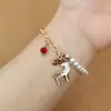 Joyería de Navidad Transfronteriza Europea y Americana Nueva Aleación Árbol de Navidad Anciano Muñeco de Nieve Reno Copo de Nieve Campana Pulsera de Navidad