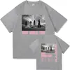 Camiseta Pink Journey 2025 Moda Retrô Roupas Masculinas e Femininas Retrô Harajuku Roupas de Alta Qualidade Camiseta de Algodão