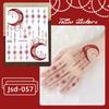 Nuevas Pegatinas de Tatuaje de Henna Transfronterizas Ruikalong Marrón-Rojo Encaje Dorso de la Mano Tatuajes Impermeables Indios
