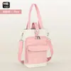 Bolsa para botella de agua portátil de bloques de color, se puede llevar cruzada o en la mano, bolsa de almacenamiento para taza térmica, simple y elegante, ideal para uso al aire libre
