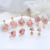 Base para Aretes de Perlas DIY Aretes con Forma de Flor para Mujer Versátil Aguja de Plata S925 Venta al por Mayor Accesorios Semi-Terminados para Aretes de Perlas