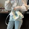 Bolsa Feminina Clássica de Ombro Transversal com Zíper Costura Dupla Alça Múltipla Moderna Nova Bolsa Feminina Repelente à Água