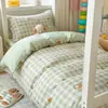Conjunto de Tres Piezas de Algodón Estampado Estudiante Xiangling Campus Fresco y Sencillo, Conjunto de Seis Piezas de Algodón Puro para Dormitorio, Compras Únicas