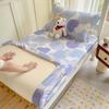 Lençol de Elástico Estampado 100% Algodão Peça Única Cobertura de Cama para Dormitório Estudantil Protetor de Colchão Cobertura Completa Única Conjunto de Três Peças