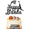 Adorno para Pastel de Baloncesto Estilo Deportivo Yuehao Papel Brillante Insertar Decoración para Fiesta de Cumpleaños de Niños Suministros Tarjeta Insertable para Hornear