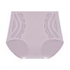 # 1903 # Ropa interior sin costuras de seda de hielo de cintura alta para mujer, control de abdomen, entrepierna de algodón 7A antibacteriano, talla grande, alta elasticidad, calzones moldeadores ligeros para mujer