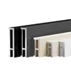 Rodapié Continuo Ultraestrecho de 2 cm de Aleación de Aluminio Línea de Esquina Invisible Empotrada Rodapié Metálico Minimalista Expuesto y Oculto