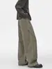 Pantalones de Algodón Puro para Exteriores Muxi Clothing con Manchas de Tinta Lavadas Pierna Ancha Pierna Recta Holgados de Trabajo Pantalones Casuales para Hombre