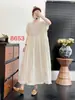 Vestido Feminino Algodão Oversized Artístico Manga Curta Estilo Florestal Retrô Resistente Tridimensional Floral Fofo e Delicado