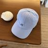 Gorra de Béisbol Bordada con Letra de Estilo Americano para Mujer, Simple Casual Versátil Adelgazante para la Cara, Gorra Duckbill para Hombre de Circunferencia de Cabeza Grande