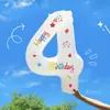 Decorações de Aniversário Temáticas da Peppa Pig Painel de Fundo em KT Balões com Números Decorações de Cena para Festa de Primeiro Aniversário de Menino Menina