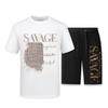 Traje informal de seda de hielo para hombre, camiseta de manga corta con estampado de cabeza de tigre, pantalones cortos de seda, finos y holgados, para verano