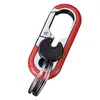 Celebridad de Internet Nuevo Colgante de Doble Anillo Regalo Llavero de Coche para Hombre Colgante de Cintura Metálico Llavero de Negocio Antirrobo